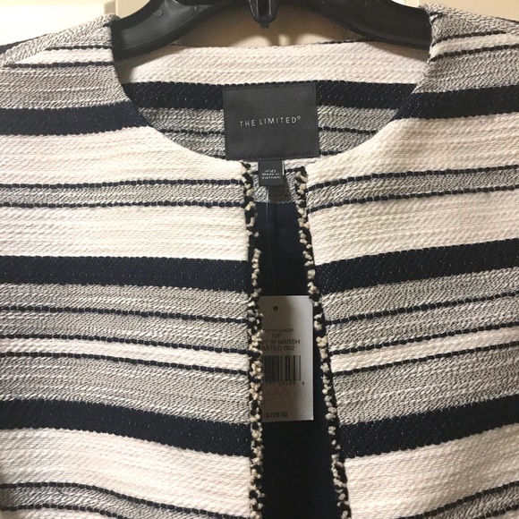 The Limited Striped Navy Jacket 10P - Picture 8 of 8